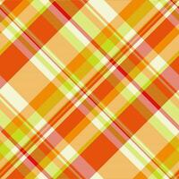 Throw background pattern seamless, fibrous plaid textile tartan. Africa fabric texture check in bright and light colors. vector
