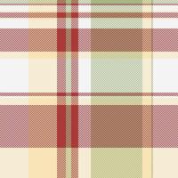 Beautiful seamless check texture, lumberjack plaid textile fabric. Unique pattern tartan background in white and red colors. vector