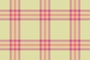 Minimalist check fabric , golf textile plaid seamless. Sketching tartan background texture pattern in light and orange colors. vector