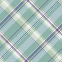 Indian fabric tartan background, tradition texture textile. Handmade plaid check pattern seamless in cyan and pastel colors. vector