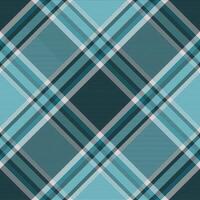 Tartan plaid pattern in blue. Print fabric texture seamless. Check background. vector