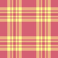 Reel check fabric texture, clan pattern textile plaid. Harmony tartan seamless background in red and orange colors. vector