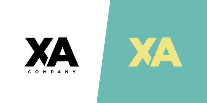 Letter X and A, XA logo design template. Minimal monogram initial based logotype. vector