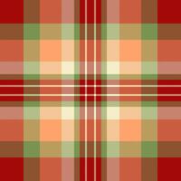 Winter pattern plaid seamless, curve fabric background. Printing check tartan textile texture in red and green colors. vector