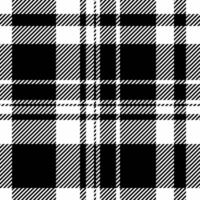 Picture textile pattern fabric, worn tartan plaid check. Anniversary seamless background texture in white and black colors. vector