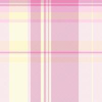 Rural textile plaid seamless, quilt fabric check . Simplicity background tartan texture pattern in ivory and pink colors. vector