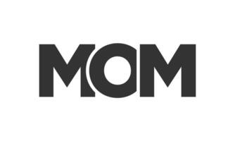 MOM logo design template with strong and modern bold text. Initial based logotype featuring simple and minimal typography. Trendy company identity. vector