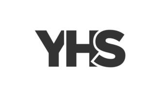 YHS logo design template with strong and modern bold text. Initial based logotype featuring simple and minimal typography. Trendy company identity. vector