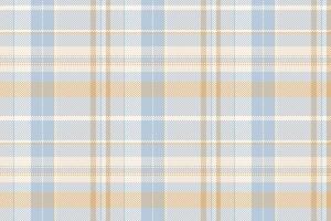 Stationary pattern texture textile, pyjamas check seamless background. Kind tartan fabric plaid in light and sea shell colors. vector