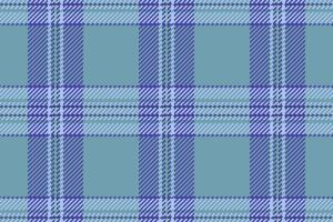 Harmony seamless check tartan, quiet background plaid. Repeatable patterns pattern textile texture fabric in cyan and indigo colors. vector