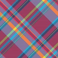 Close-up texture textile plaid, folk pattern background. Menu seamless fabric check tartan in red and blue colors. vector