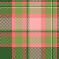 Xmas pattern background, luxury texture seamless check. Popular plaid textile tartan fabric in green and red colors. vector
