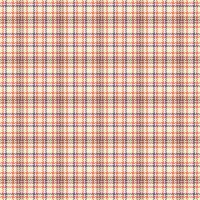 Production background tartan seamless, dog tooth pattern plaid textile. Hotel check fabric texture in papaya whip and red colors. vector