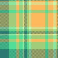 Length texture seamless tartan, menu textile plaid pattern. Infinity fabric check background in amber and green colors. vector