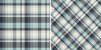Check pattern of textile fabric tartan with a plaid seamless background texture. Set in stylish colors. Tablecloth design ideas. vector