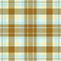 Modern background texture seamless, new year pattern tartan plaid. Mosaic check fabric textile in light and amber colors. vector