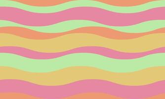 Abstract background with wavy stripes in vibrant colors, creating a rippled, liquid effect. Smooth curves and textured lines add elegance, vitality, and creativity. Ideal for wallpaper or textile. vector