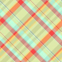 Retro background texture tartan, screen fabric plaid . Diverse check textile seamless pattern in light and amber colors. vector