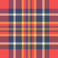Online pattern tartan textile, throw check background fabric. India seamless plaid texture in red and blue colors. vector