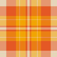 Styling tartan seamless check, occupation textile plaid background. Dogtooth texture fabric pattern in orange and bright colors. vector