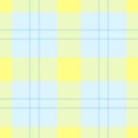 Post texture seamless background, room check fabric. Small tartan pattern textile plaid in light and yellow colors. vector