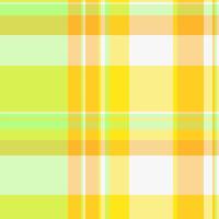 Chequered fabric tartan background, trend texture check . Neutral plaid pattern textile seamless in yellow and lime colors. vector