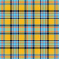 Plaid seamless pattern in yellow. Check fabric texture. textile print. vector