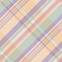Relax seamless tartan background, length fabric pattern. Pastel plaid check textile texture in light and orange colors. vector