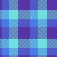 Summertime fabric pattern background, effect textile texture check. Celebrate tartan plaid seamless in indigo and teal colors. vector