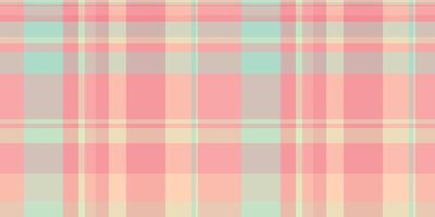 Pure seamless background pattern, small check texture textile. Faded plaid tartan fabric in light and red colors. vector