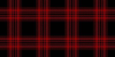 Scotland fabric tartan , woman seamless pattern check. Intricate plaid textile background texture in black and red colors. vector
