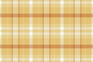 Deluxe tartan texture check, sample plaid textile background. Jpg seamless pattern fabric in amber and light colors. vector