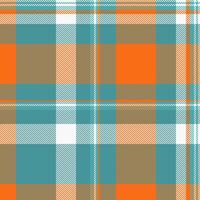 Give tartan fabric, infant textile texture plaid. Close up background pattern check seamless in cyan and bright colors. vector