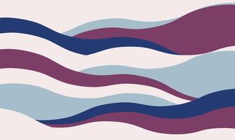 Minimalist abstract background with wavy, rippled stripes and sparse curves. Flowing, textured lines in trendy colors create a graphic look, perfect for posters, prints, or a modern, minimal design. vector