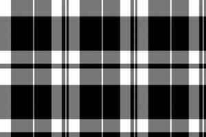 Proud background check tartan, nostalgia seamless textile plaid. Magazine pattern texture fabric in black and white colors. vector