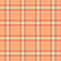 Fire background seamless fabric, basic check pattern. Suite plaid texture tartan textile in orange and red colors. vector
