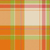 Direct pattern check texture, kind background plaid textile. Suit tartan fabric seamless in orange and light colors. vector