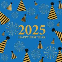 2025 new year hat background vector