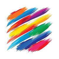 colorful paint splashes set isolated on a white background vector