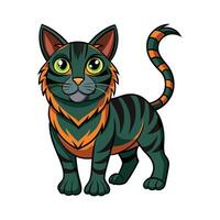 illustration of a cute cat isolated on a white background vector