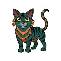 cartoon cat isolated on a white background vector