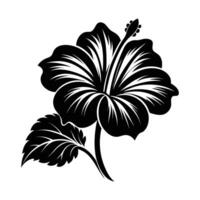 jaba flower silhouette icon isolated on a white background vector