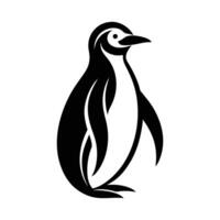 silhouette of penguin icon on white background vector