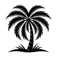 A palm tree silhouettes icon isolated on a white background vector