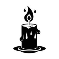candle silhouette icon isolated on a white background vector