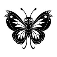 silhouettes of butterfly icon isolated on a white background vector