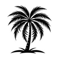 palm tree silhouette icon isolated on a white background vector