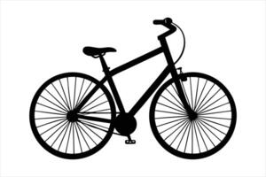 bicycle silhouette icon isolated on white background vector