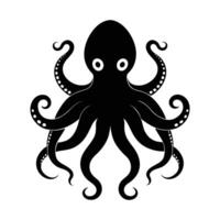 octopus silhouettes icon isolated on a white background vector