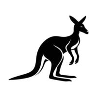 kangaroo silhouette , icon on white background vector
